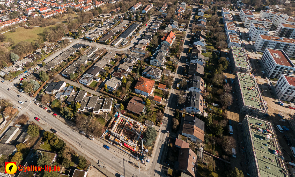 15.02.2023 - Baustell an der Niederalmstraße 16 aus der Luft